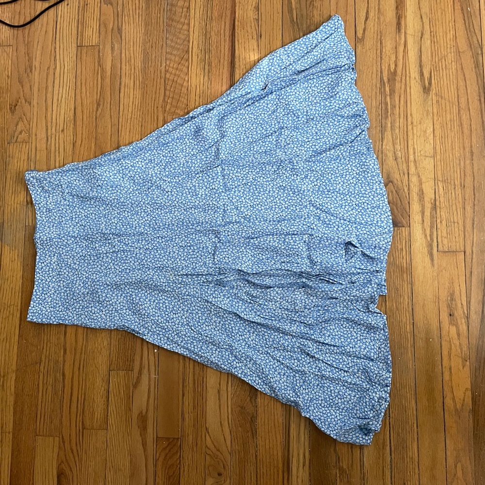 COPY - Blue floral midi skirt